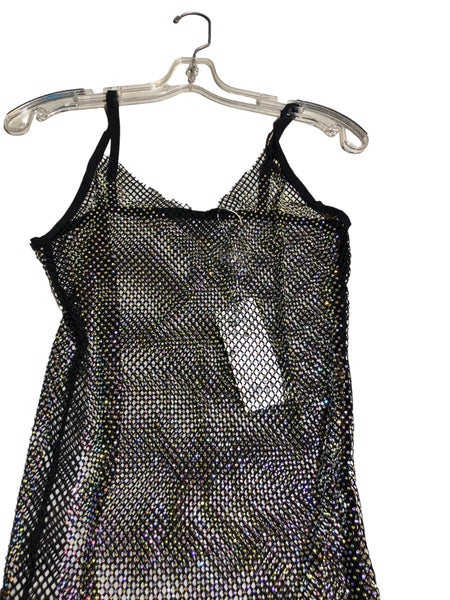 last one! Holographic Jewelled Mesh Dress