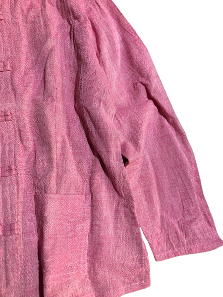 Pink Woven Chinese Jacket