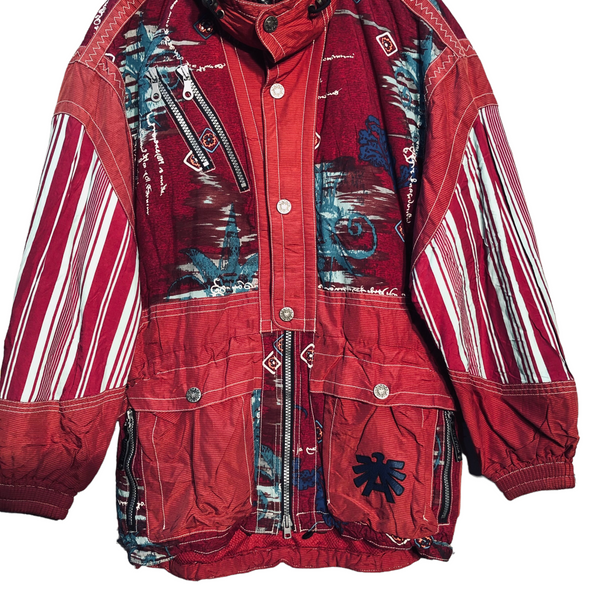 Red/Black/Burgandy Vintage Jacket by Austrian Ski Team