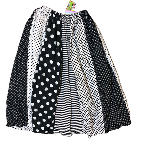 Candelicious Black and white polka dot Patchwork Skirt