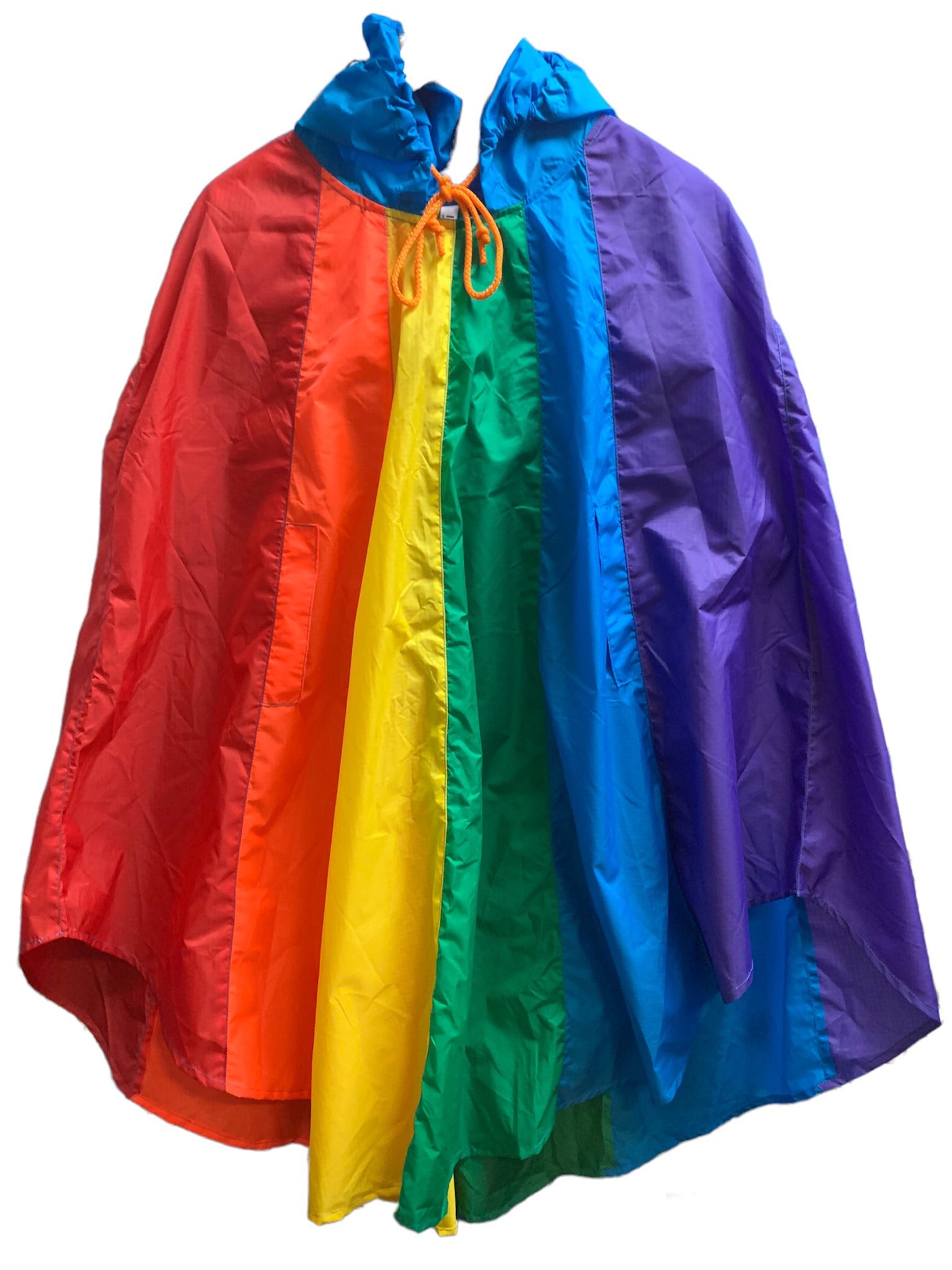 Color Block Rainbow Poncho