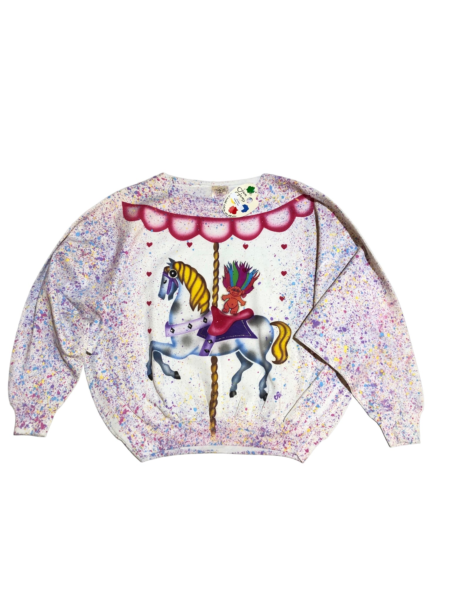 Troll Carousel Splatter Sweater by Blim x Jam Jams