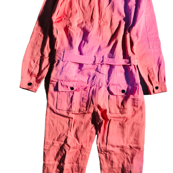 Pink Cargo Jumpsuit