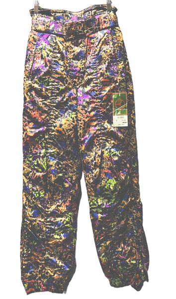 Vintage Ellesse rainbow Leopard  Ski Pants