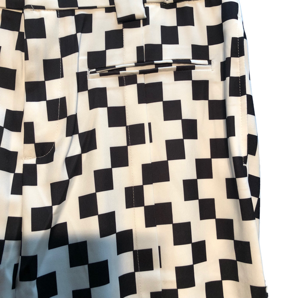 Futurism Checkered Black and White Pants