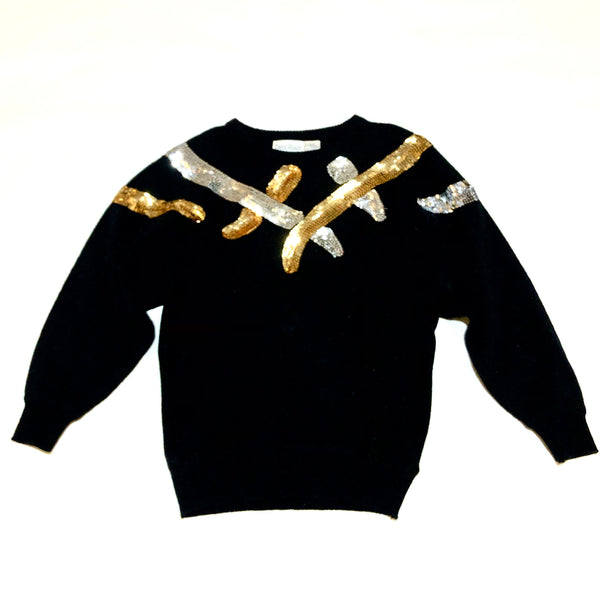 Vintage Gold/Black Knit sweater