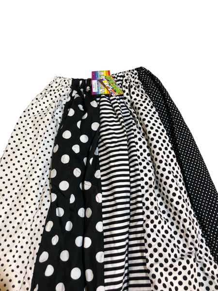 Candelicious Black and white polka dot Patchwork Skirt