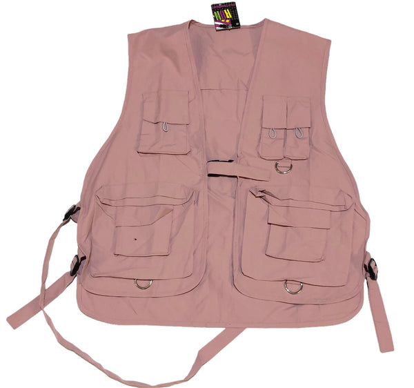 LAST ONE!  Dusty Pink Cargo Vest