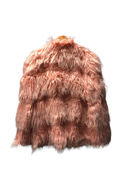Shag Faux Fur Pink Coat