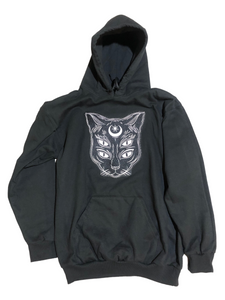 BACK IN STOCK!  Embellished Witch Cat Hoodie