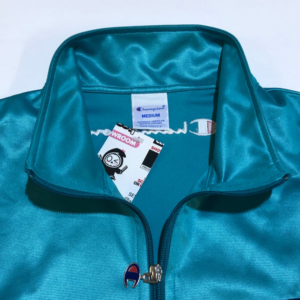 Vintage Champion Teal and Purple Sport Zip-Up