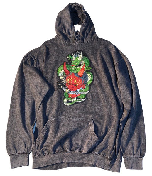 Embellished Japanese Dragon  Hoodie