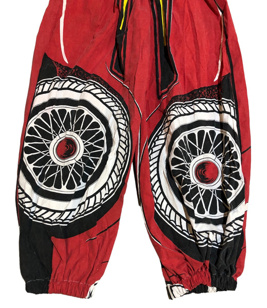 Custom Black and Red Balloon Pant by Blim