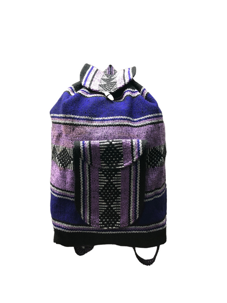 Vintage Purple Woven Back Pack