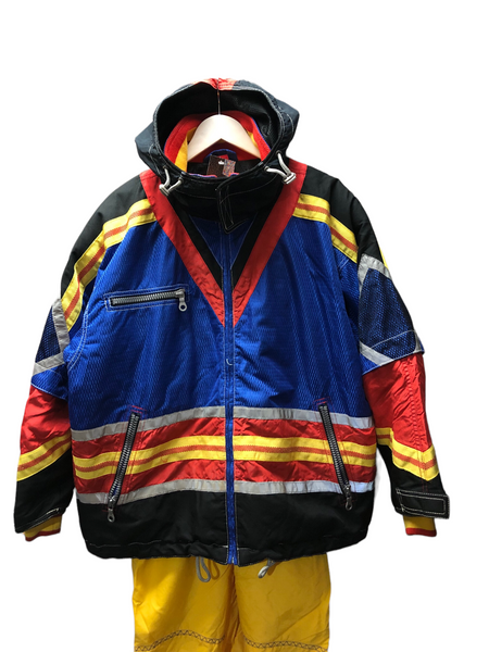 JCK Yellow, Blue, and Red Jacket and Pants set