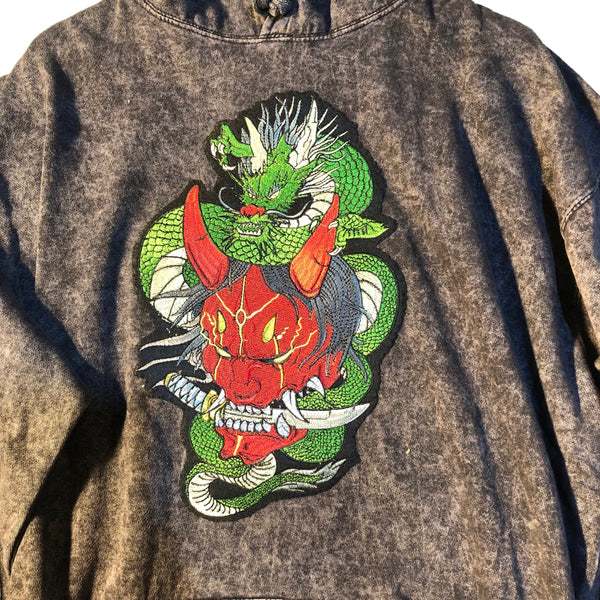 Embellished Japanese Dragon  Hoodie