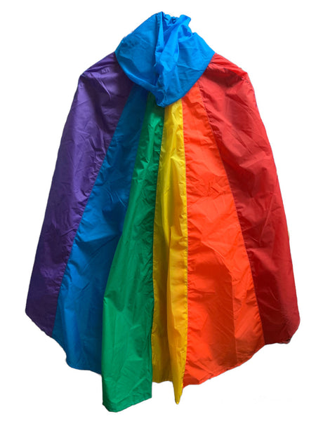 Color Block Rainbow Poncho