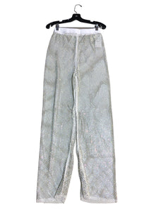 Holographic Jewelled Mesh Pant