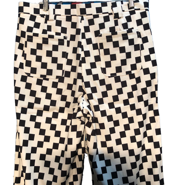 Futurism Checkered Black and White Pants