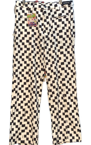 Futurism Checkered Black and White Pants