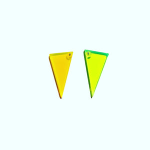 Neon Orange/GreenHandmade Earrings by Neon Love