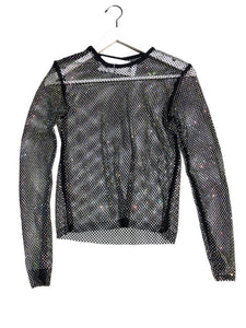 Holographic Jewelled Mesh Top