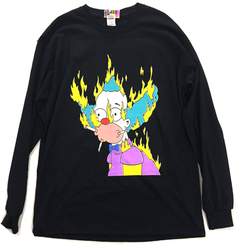 Long Sleeve Krusty on Fire T