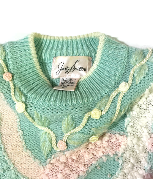 Jacklyn Smith Vintage Seafoam Green Sweater